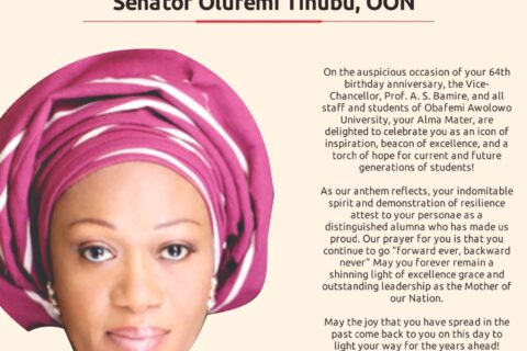 OAU Felicitates with Oluremi Tinubu